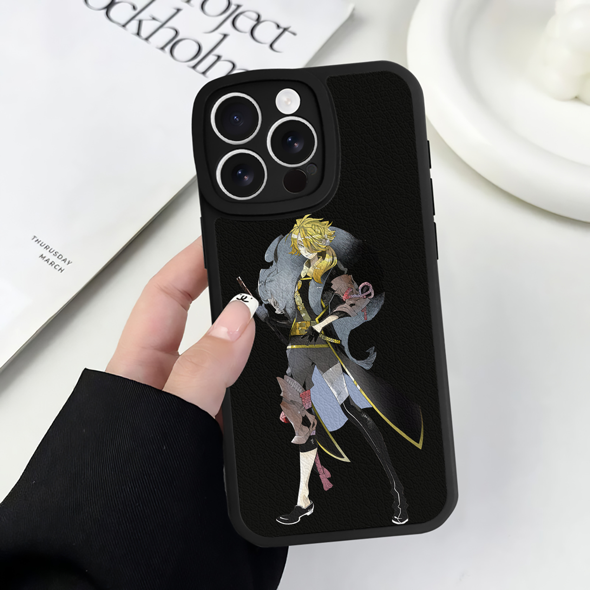 （画像用） 刀剣乱舞 Touken Ranbu 【iPhone 16シリーズ対応】シリコンスマホケース（レザー調） 材質：シリコン
